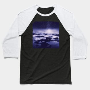 Stardust Ocean - Seascape at Night Baseball T-Shirt